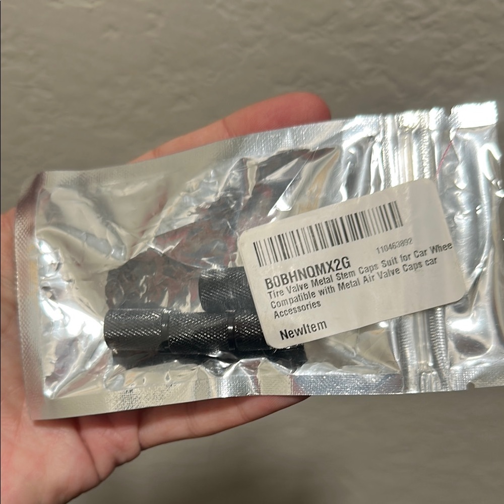 MERCEDES NWT Black Metal Tire Valve Stem Caps